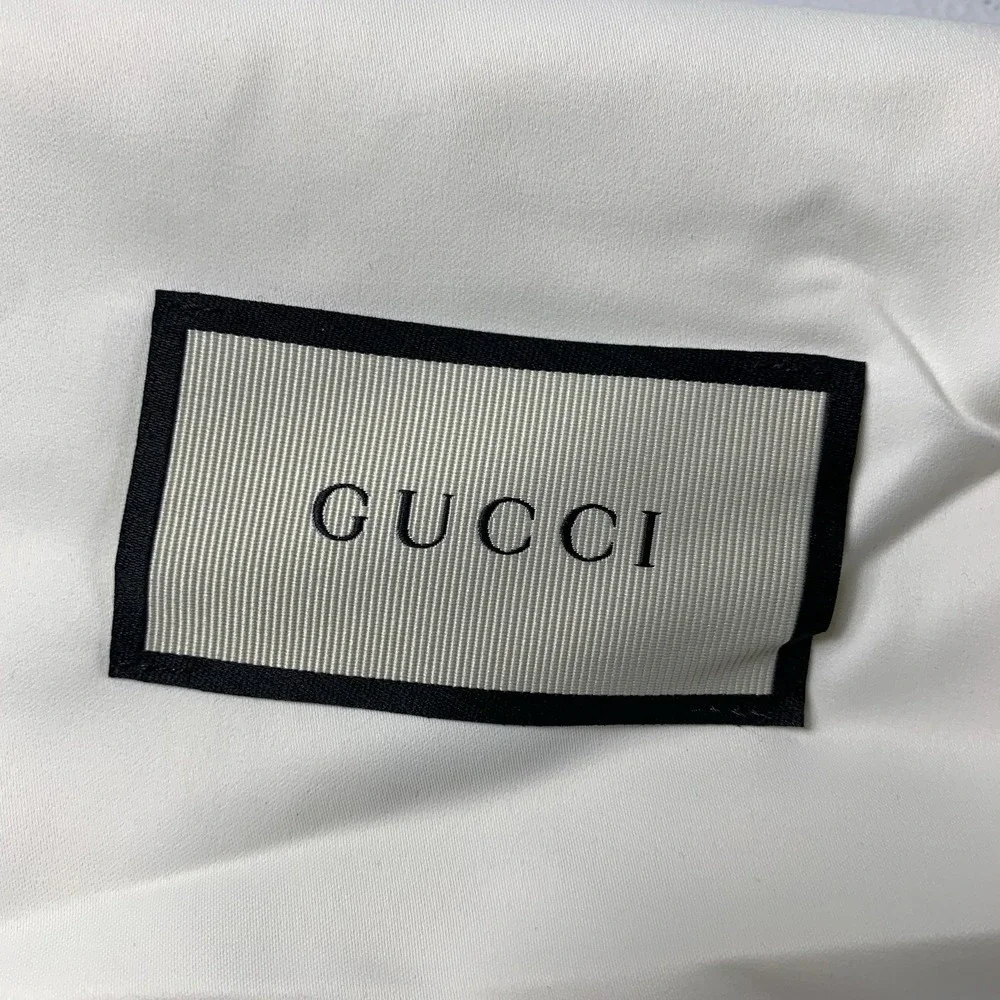 Authentic Gucci Black and White Empty Shoe Box & 2 Satin Dust Bags 14.5 X 8 X 5.